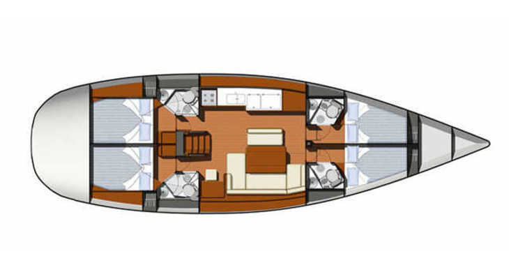 Rent a sailboat in Nidri Marine - Sun Odyssey 49