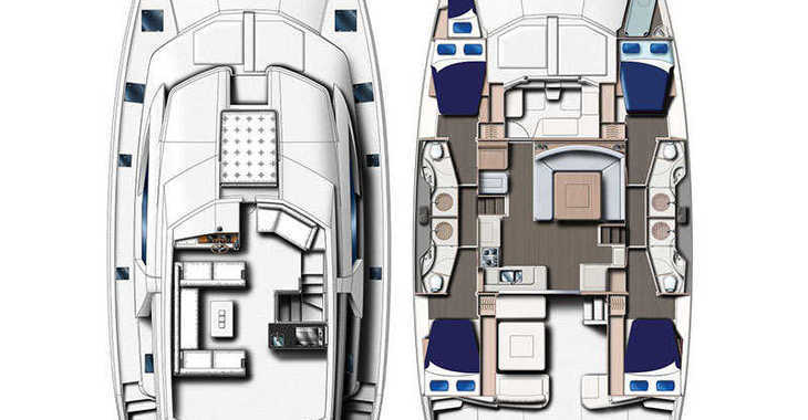 Rent a power catamaran  in Rodney Bay Marina - Moorings 514 PC  (Club)