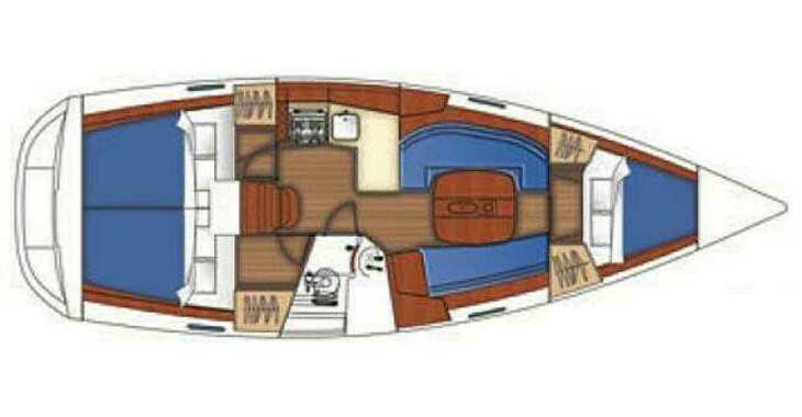 Rent a sailboat in Ece Marina - Oceanis 343