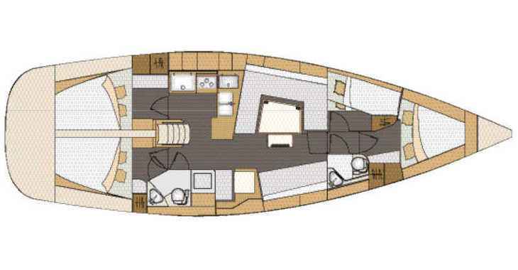 Rent a sailboat in Marine Pirovac - Elan 45 Impression - 4 cabin version
