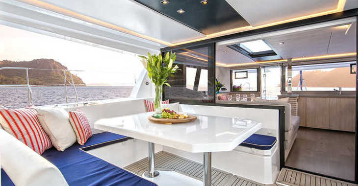 Rent a catamaran in Marina Zeas - Sunsail 454 (Classic)