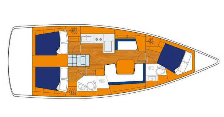 Rent a sailboat in Marina Zeas - Sunsail 41.1 (Classic)