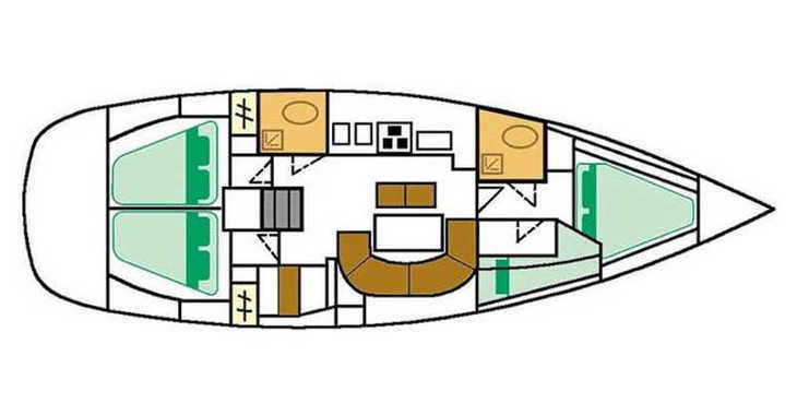 Chartern Sie segelboot in Punat - Oceanis 411