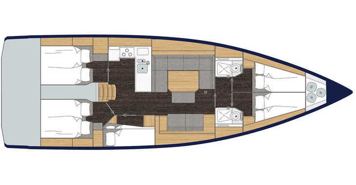 Rent a sailboat in Mykonos Marina - Bavaria C45 (5 cbs)