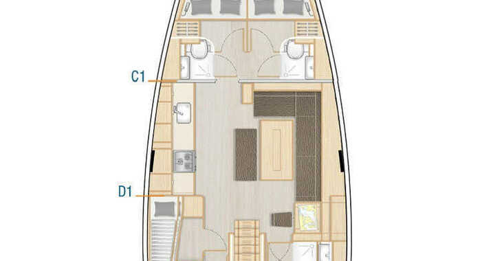 Chartern Sie segelboot in Marina Kornati - Hanse 508 - 5 + 1 cab.