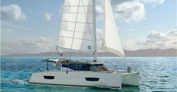 Rent a catamaran in Muelle de la lonja - Lucia 40 (3Cab)