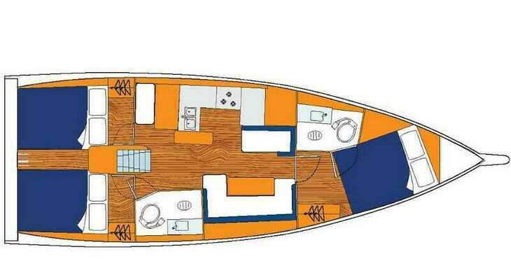 Rent a sailboat in Marina Zeas - Sunsail 410 (Classic)