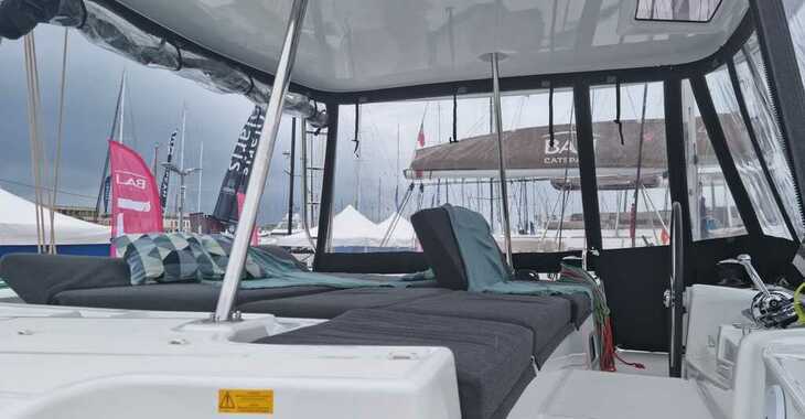Rent a catamaran in Naviera Balear - Lagoon 46 Innpro (LUXURY Equipped, SUPs, Watertoys, A/C, W-Maker, Gen, Teak, Wi-Fi,...