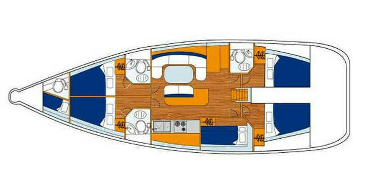 Louer voilier à Marina Zeas - Cyclades 50.5