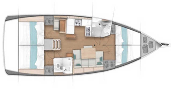 Rent a sailboat in Netsel Marina - Sun Odyssey 440 - 4 Cabins