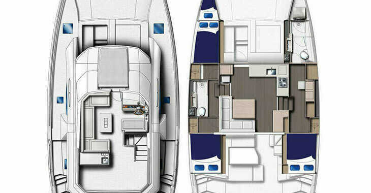 Rent a power catamaran in American Yacht Harbor - Moorings 433 PC (Club)