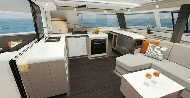 Rent a catamaran in Lavrion Marina - Fountaine Pajot 47 TANNA LUX (GEN,AC,WATERMAKER)