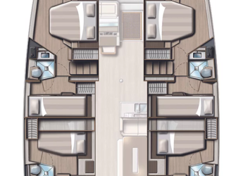 Louer catamaran à Marina Kastela - Bali 4.8 - 6 cab.