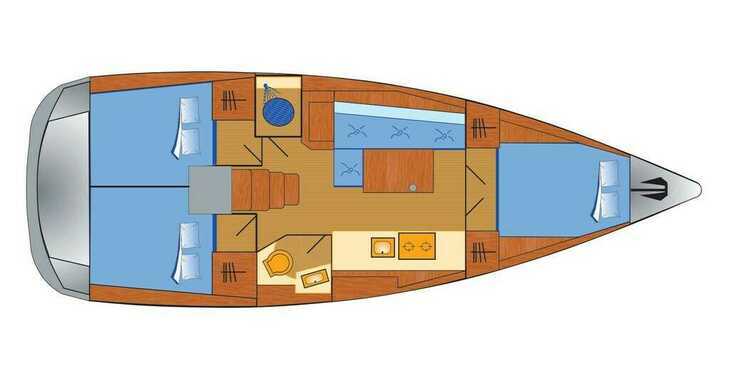 Rent a sailboat in Punat Marina - Oceanis 38.1 7 Personen