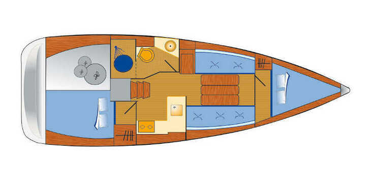 Rent a sailboat in Punat Marina - Sun Odyssey 349 - 2 Cab