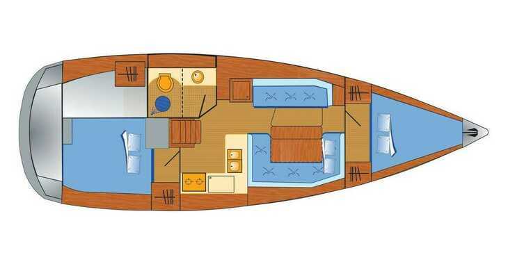 Rent a sailboat in Punat - Sun Odyssey 389 - 2 cab