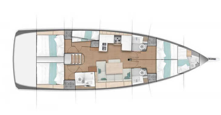 Chartern Sie segelboot in Kavala - Marina Perigialiou - Sun Odyssey 490 5 cabins