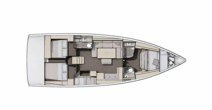 Chartern Sie segelboot in Punta Nuraghe - Dufour 470 owner's version.