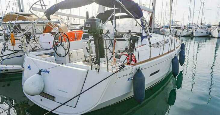 Chartern Sie segelboot in Contra Muelle Mollet - Sun Odyssey 419