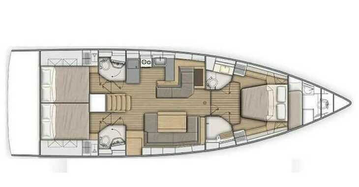 Rent a sailboat in Marina Gouvia - Oceanis 51.1/ 3 cabins - owner's version