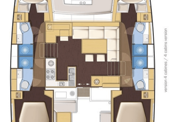 Chartern Sie katamaran in Lefkas Hafen - Lagoon 46 - 4 + 2 cab.