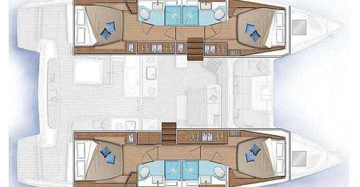 Louer catamaran à Marina Porto Antico - Lagoon 46 (WM, solar panels, skipper bathroom, zero safety deposit)