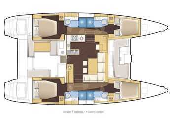 Rent a catamaran in Rhodes Marina - Lagoon 450 Flybridge