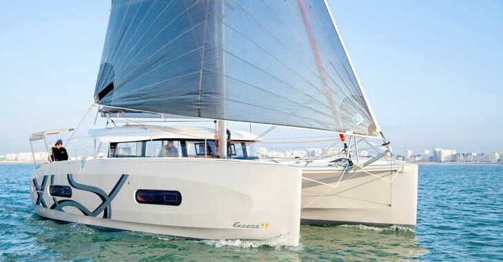 Rent a catamaran in Alimos Marina - Excess 11 - 4 + 1 + 1 cab.