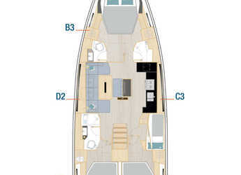 Rent a sailboat in Marina Kastela - Hanse 510 - 4 + 1 cab.