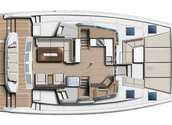 Rent a catamaran in Alimos Marina - Bali 4.4 A/C & GEN & WM