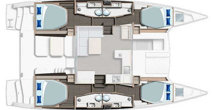 Rent a catamaran in Marina Fort Louis - Sunsail 424/4/4 (Premium Plus)