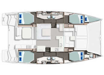 Chartern Sie katamaran in Apooiti Marina - Sunsail 454 (Classic)