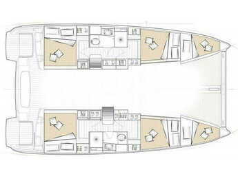 Rent a catamaran in La Maddalena (Cala Gavetta) - Excess 11 - Pulse Line version