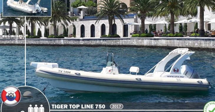 Louer bateau à moteur à Porto Montenegro - Tiger Topline 750