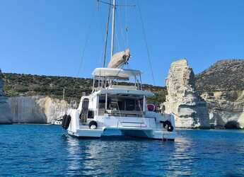 Louer catamaran à Lavrion Marina - Bali 4.6 OPEN SPACE ( 7 cabins, SOUNTLESS GENERATOR , WATER MAKER , SOLAR PANEL , A/C 6 UNITS , WATERMAKER, DISHWASHER , BOTTLE WATER TO FREEZER, TV EXCELENCE PACK )v