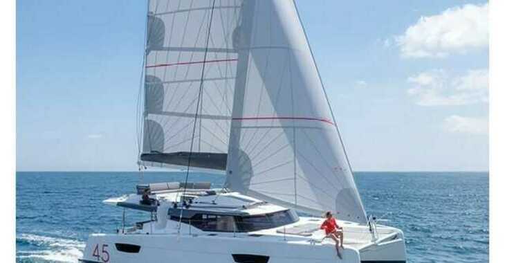 Rent a catamaran in Paros Marina - Fountaine Pajot Elba 45