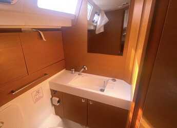 Rent a sailboat in Lefkas Marina - Sun Odyssey 479 Full refit 2024 ( new Bimini - Spray hood - new exterior cushions - new outboard )