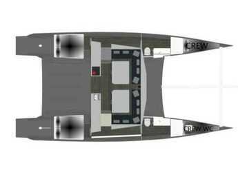 Chartern Sie motorkatamaran in Matejuska port - Luna 47 Power
