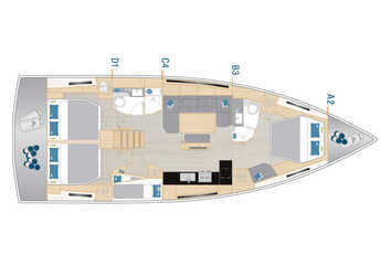 Alquilar velero en Marina Kornati - Hanse 460 - 4 cab.