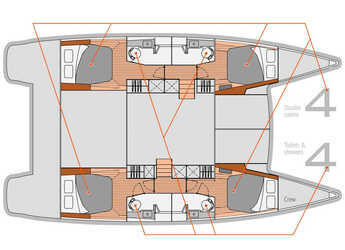 Alquilar catamarán en Porto Montenegro - Helia 44 (4 cabs)