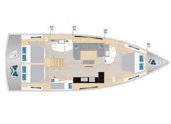 Alquilar velero en Marina Kastela - Hanse 460 - 4 cab.