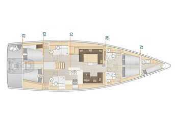 Alquilar velero en Marina d'Arechi - Hanse 588 - 4 cabine - 4 bagni