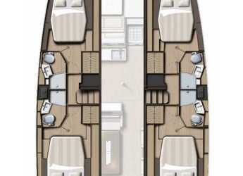 Louer catamaran à Punta Nuraghe - Bali 4.4 - 4 + 1 cab.